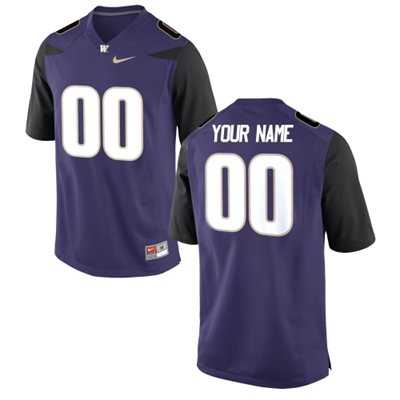 Men's Washington Huskies Customized Replica Football 2015 Purple Jersey